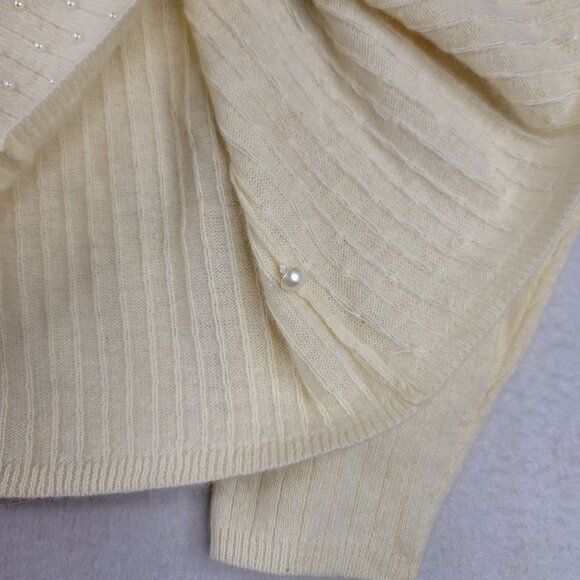 Pendleton Womens Pearl Button Large Embellished Lambswool Angora Cardigan New - Picture 6 of 10